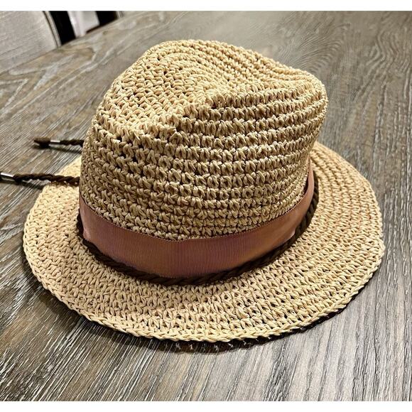Vintage Tommy Hilfiger Straw Fedora Hat - Picture 6 of 8